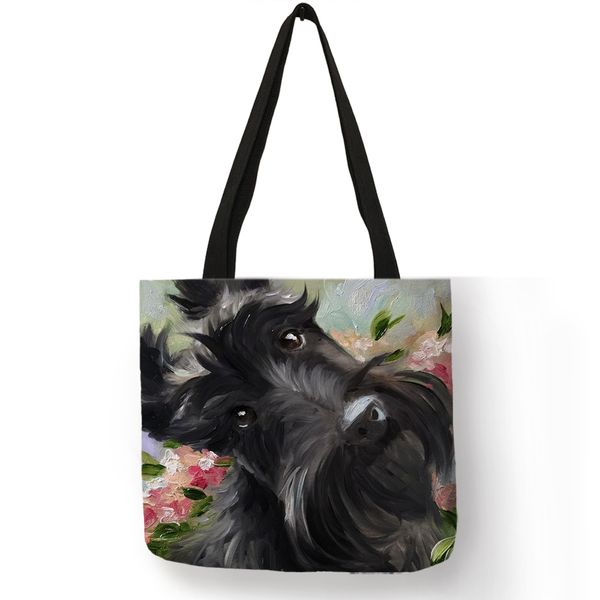 dropshipping scottish terrier painting shoulder bag dogs printed shopping travel bags for women eco linen casual totes
dropshipping scottish terrier painting shoulder bag dogs printed shopping travel bags for women eco linen casual totes