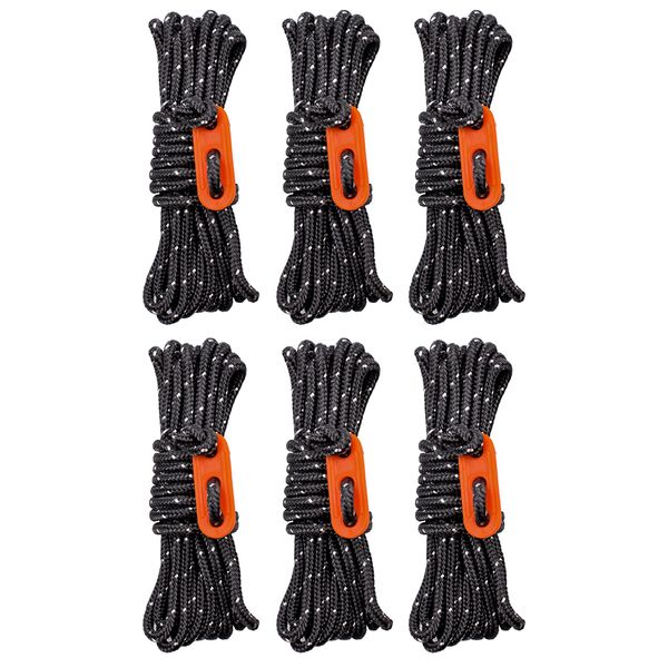 geerreflective guyline 6 pack 4mm outdoor tent cords ultralight camping gear with guylines adjuster tensioner pouch for tent
geerreflective guyline 6 pack 4mm outdoor tent cords ultralight camping gear with guylines adjuster tensioner pouch for tent