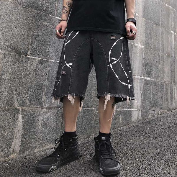 new denim shorts for women vintage hole denim shorts harajuku chain print loose high waist man, Blue
new denim shorts for women vintage hole denim shorts harajuku chain print loose high waist man, Blue