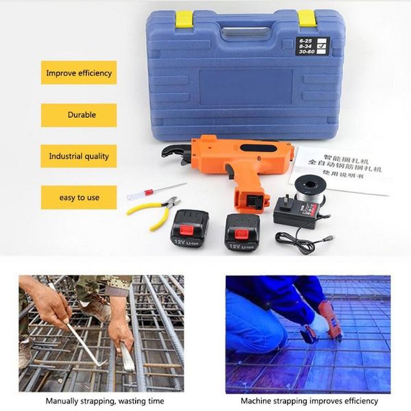 12v rebar tier binding machine automatic 8-34mm rebar tying machine cordless wire lithium battery suitcase
12v rebar tier binding machine automatic 8-34mm rebar tying machine cordless wire lithium battery suitcase