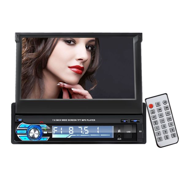 

single din black durable 7 inch motorized touchscreen player car stereo fm radio bluetooth usb/sd universal player rm-gw9601 car dvr