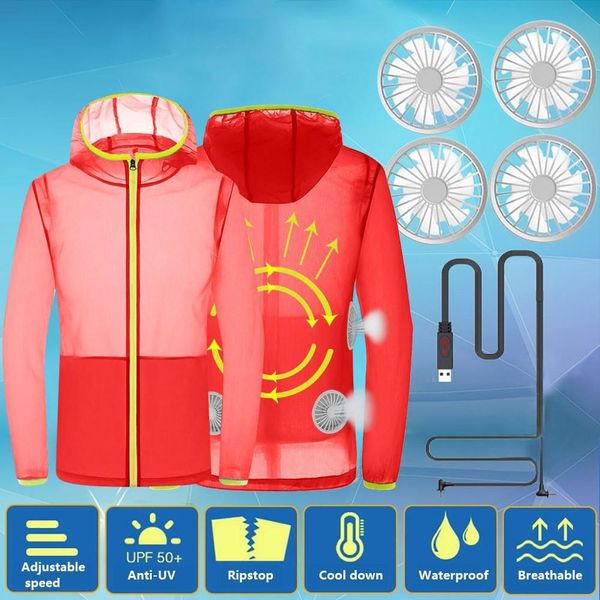 women men cooling jacket fan summer outdoor air-conditioned clothes blouse sunscreen fast drying breathability windbreaker, Tan;black
women men cooling jacket fan summer outdoor air-conditioned clothes blouse sunscreen fast drying breathability windbreaker, Tan;black