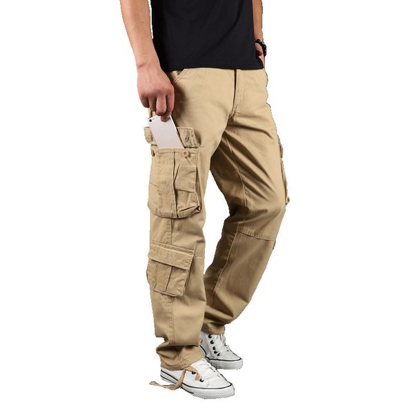 men's cargo pants casual cotton multi pockets overalls tactical pants streetwear army straight slacks long trousers 44, Black
men's cargo pants casual cotton multi pockets overalls tactical pants streetwear army straight slacks long trousers 44, Black