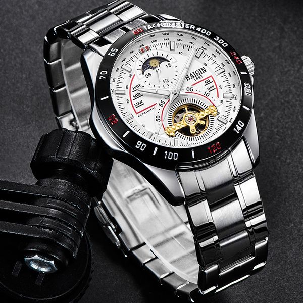 mens automatic mechanical fashion haiqin brand sports watches luxury moon phase stainless steel watch clock saat, Slivery;brown
mens automatic mechanical fashion haiqin brand sports watches luxury moon phase stainless steel watch clock saat, Slivery;brown