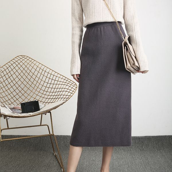 skirts alkmene 2021 spring and autumn cashmere knitted bag hip skirt female high waist thick split fork slim party step, Black
skirts alkmene 2021 spring and autumn cashmere knitted bag hip skirt female high waist thick split fork slim party step, Black