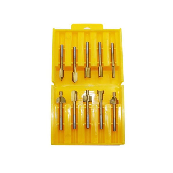 10pcs set box 3mm hss titanium router bits wood cutter milling fits dremel rotary tool engraving machine knife sharpening slot
10pcs set box 3mm hss titanium router bits wood cutter milling fits dremel rotary tool engraving machine knife sharpening slot