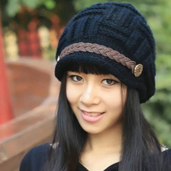 women's fashion braided autumn winter warm baggy beanie knit crochet hat cap 989d, Blue;gray
women's fashion braided autumn winter warm baggy beanie knit crochet hat cap 989d, Blue;gray