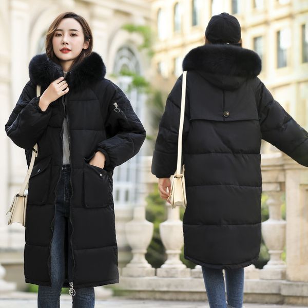 women's down & parkas diwish 2021 winter fashion women keep warm coat hooded loose pocket zipper fur collar solid color cotton clothing, Black
women's down & parkas diwish 2021 winter fashion women keep warm coat hooded loose pocket zipper fur collar solid color cotton clothing, Black