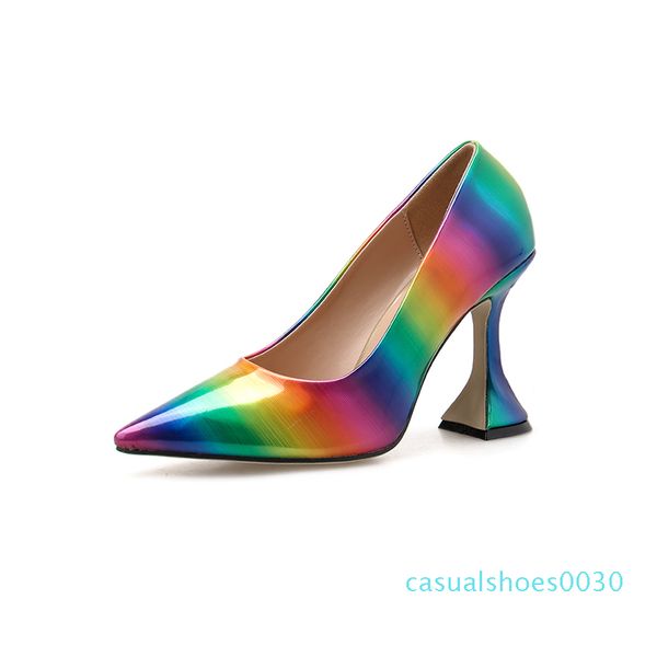 bright color rainbow patent leather pu pointed pumps prom gown dress shoes 9cm spool high heels designer shoes size 35 to 41 c30, Black
bright color rainbow patent leather pu pointed pumps prom gown dress shoes 9cm spool high heels designer shoes size 35 to 41 c30, Black