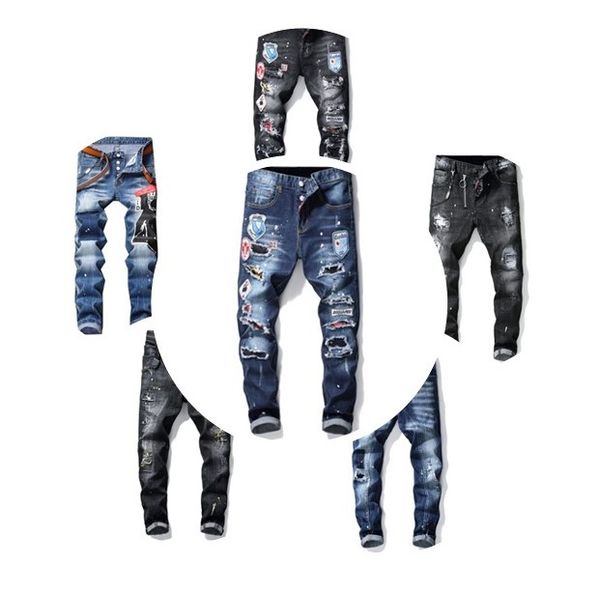 ready stockdiscount price - fashion brand embroidered jeans, men's trend slim personalized jeans
ready stockdiscount price - fashion brand embroidered jeans, men's trend slim personalized jeans