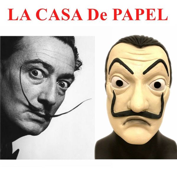 money heist the house of paper la casa de papel mask for men women salvador dali mask halloween carnival christmas dali mask