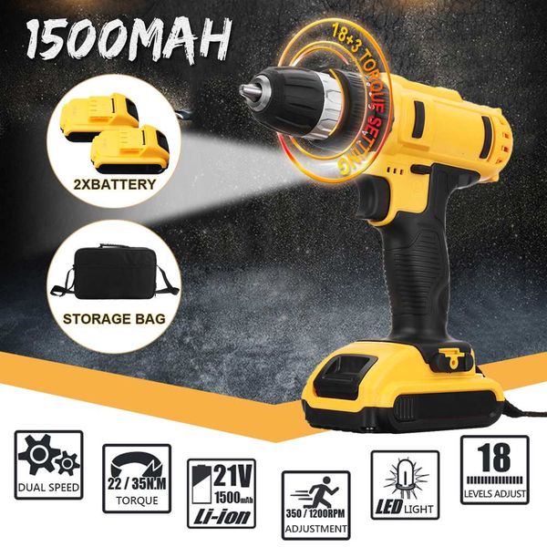 18v electric screwdriver cordless electric drill tools 18+3 meatl cordless drill double dc lithium-ion battery
18v electric screwdriver cordless electric drill tools 18+3 meatl cordless drill double dc lithium-ion battery