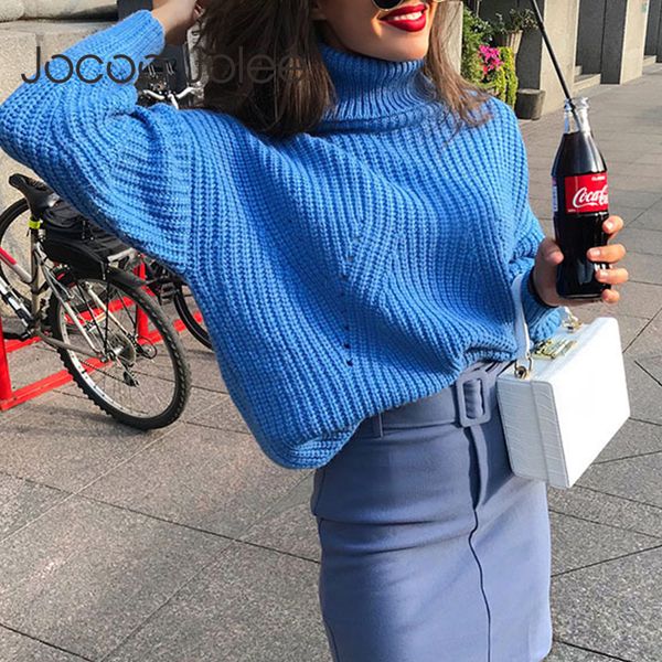 jocoo jolee women blue oversized sweater autumn winter long sleeve turtleneck knitted sweater casual loose pullover jumpers, White;black
jocoo jolee women blue oversized sweater autumn winter long sleeve turtleneck knitted sweater casual loose pullover jumpers, White;black