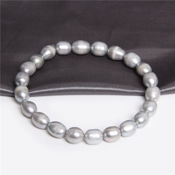 oval pearls silver gray beaded bangle 7-8mm freshwater baroque natural pearl bracelets elastic women men girl fine jewelry gifts, Black
oval pearls silver gray beaded bangle 7-8mm freshwater baroque natural pearl bracelets elastic women men girl fine jewelry gifts, Black