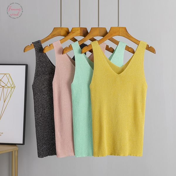 summer basic women tank knitted casual sleeveless halter tee shirt fashion rhinestone casual female camisole, White 
summer basic women tank knitted casual sleeveless halter tee shirt fashion rhinestone casual female camisole, White