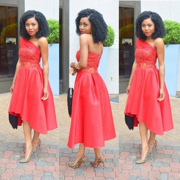 african cocktail dresses one capped shoulder homecoming dresses with applique zipper back prom formal party gowns high low a line prom dress, Blue;pink
african cocktail dresses one capped shoulder homecoming dresses with applique zipper back prom formal party gowns high low a line prom dress, Blue;pink