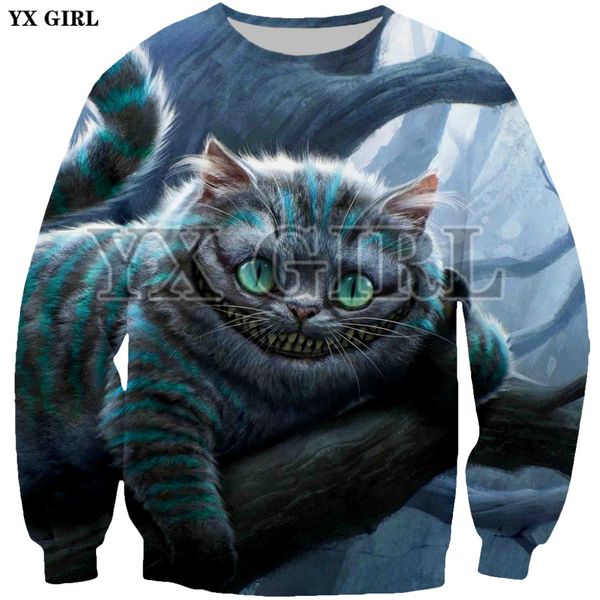 yx girl women men cartoon animal clothes cheshire cat 3d printed sweatshirt long sleeve autumn pullover casual tracksuit, Black
yx girl women men cartoon animal clothes cheshire cat 3d printed sweatshirt long sleeve autumn pullover casual tracksuit, Black