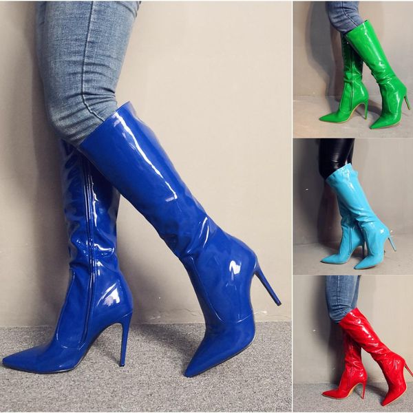 fashion boots women shoes high heel pointed toe thin heels mid- calf boots big size 47 hand made woman shoes, Black
fashion boots women shoes high heel pointed toe thin heels mid- calf boots big size 47 hand made woman shoes, Black