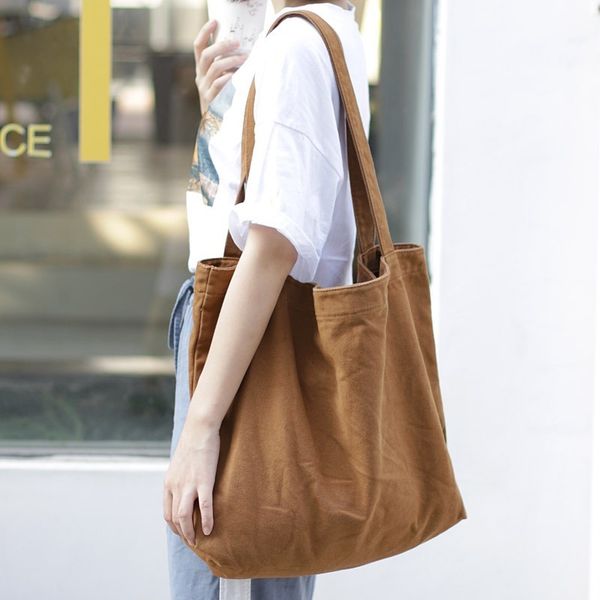 korean-style simple large capacity canvas bag versatile lightweight solid color single-shoulder bag
korean-style simple large capacity canvas bag versatile lightweight solid color single-shoulder bag