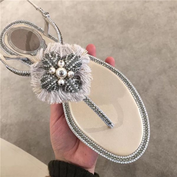 2019 new arrival sapato feminino pearl decor thong sandals slingback flip flop women sandals crystal embellished women shoes, Black
2019 new arrival sapato feminino pearl decor thong sandals slingback flip flop women sandals crystal embellished women shoes, Black