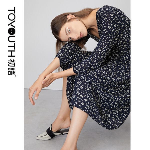toyouth 2020 new arrival sping summer v-neck small flowers printed dress female long lantern sleeve chiffon dresses for women, Black;gray
toyouth 2020 new arrival sping summer v-neck small flowers printed dress female long lantern sleeve chiffon dresses for women, Black;gray