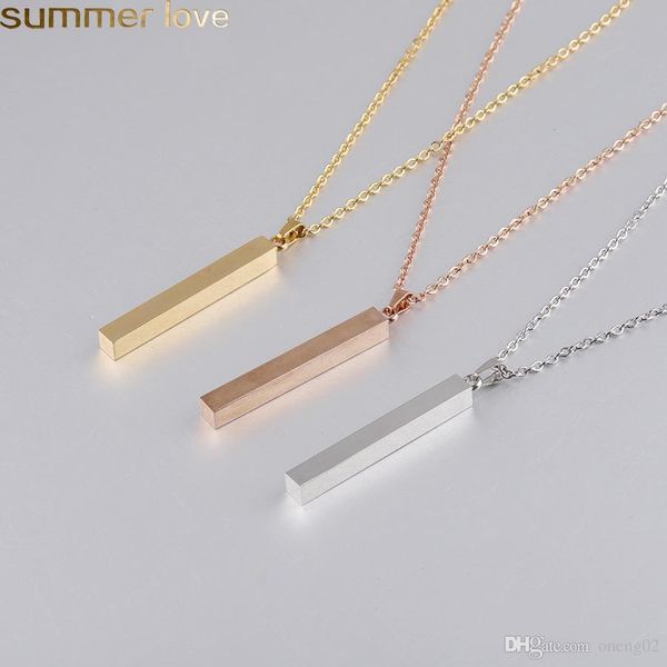 stainless steel bar pendant necklace new fashion gold rose gold silver solid blank bar charm pendant for buyer own engraving jewelry
stainless steel bar pendant necklace new fashion gold rose gold silver solid blank bar charm pendant for buyer own engraving jewelry