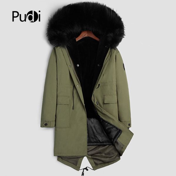 pudi mt8124 2019 men new fashion polyester parka coat lining jackets fashion real sheep fur lining fall winter casual outwear, Black;brown
pudi mt8124 2019 men new fashion polyester parka coat lining jackets fashion real sheep fur lining fall winter casual outwear, Black;brown