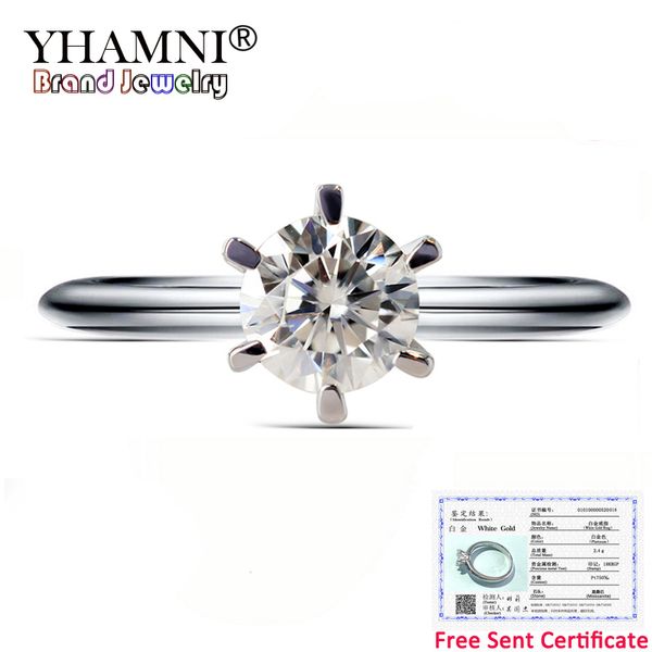 with certificate new fashion white gold color wedding rings for women brand luxury 1 carat lab diamond gold rings jewelry r018, Slivery;golden
with certificate new fashion white gold color wedding rings for women brand luxury 1 carat lab diamond gold rings jewelry r018, Slivery;golden