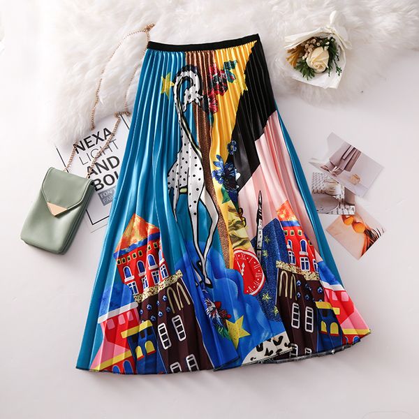 2019 harajuku skirt women elastic high waist skirt for women summer a-line saias femme casual pleated outwear, Black
2019 harajuku skirt women elastic high waist skirt for women summer a-line saias femme casual pleated outwear, Black