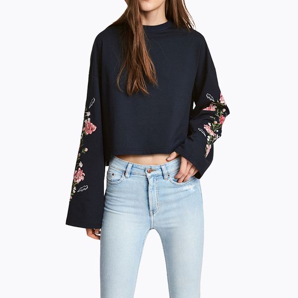 short hoodie femme loose vintage emroidery floral sweatshirt women loose autumn spring pullover sudadera mujer, Black
short hoodie femme loose vintage emroidery floral sweatshirt women loose autumn spring pullover sudadera mujer, Black