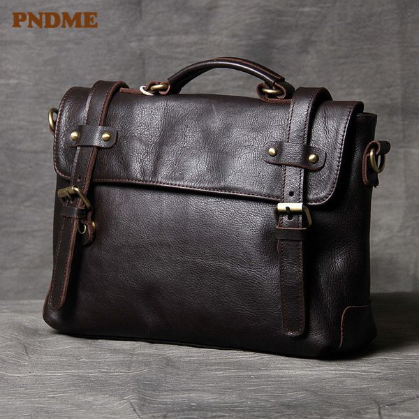 pndme simple genuine leather men's women's briefcase business soft first layer cowhide black shoulder lapbags
pndme simple genuine leather men's women's briefcase business soft first layer cowhide black shoulder lapbags