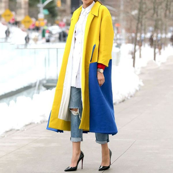 women winter coats fashion office ladies yellow color block windbreaker outwear 2019 autumn casual oversize female long coat, Black
women winter coats fashion office ladies yellow color block windbreaker outwear 2019 autumn casual oversize female long coat, Black