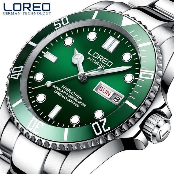 men's sports diving mechanical movement business sapphire watch 200m waterproof steel stainless men wristwatch, Slivery;brown
men's sports diving mechanical movement business sapphire watch 200m waterproof steel stainless men wristwatch, Slivery;brown