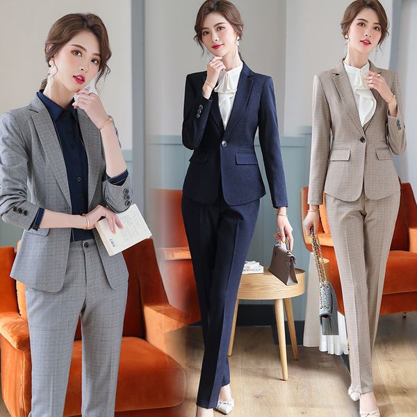 women's suits & blazers 2021 black plaid female formal elegant women office lady pant of business blazer suit jackets trouser two piece, White;black
women's suits & blazers 2021 black plaid female formal elegant women office lady pant of business blazer suit jackets trouser two piece, White;black