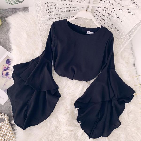 summer fashion office work blouse red black blue large size womens casual plus size 2019 flare sleeve chiffon shirts, White
summer fashion office work blouse red black blue large size womens casual plus size 2019 flare sleeve chiffon shirts, White