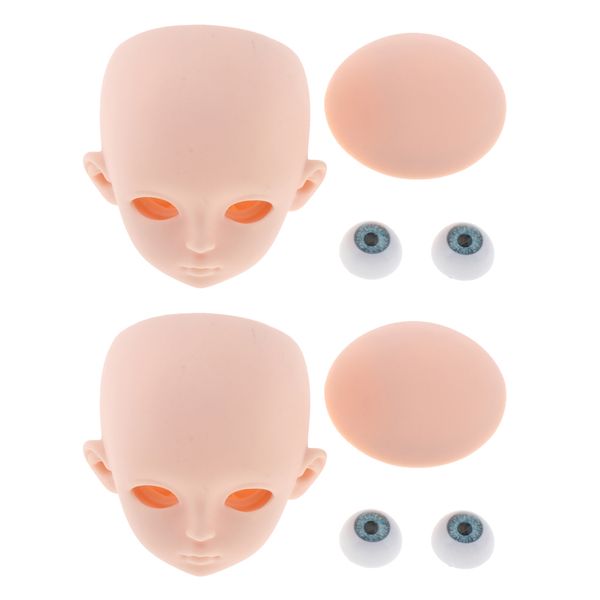 2 sets 1/3 ball jointed dolls head mold faceplate & backplate & 3d eyes set for bjd doll diy accessory
2 sets 1/3 ball jointed dolls head mold faceplate & backplate & 3d eyes set for bjd doll diy accessory