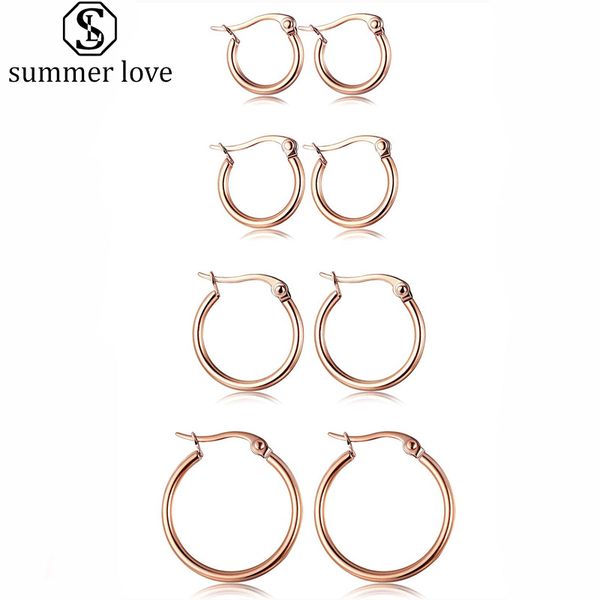 classic multi size hoop earrings gold rose gold stainless steel earrings elegant simple jewelry for women girls gift wholesale-z, Silver
classic multi size hoop earrings gold rose gold stainless steel earrings elegant simple jewelry for women girls gift wholesale-z, Silver