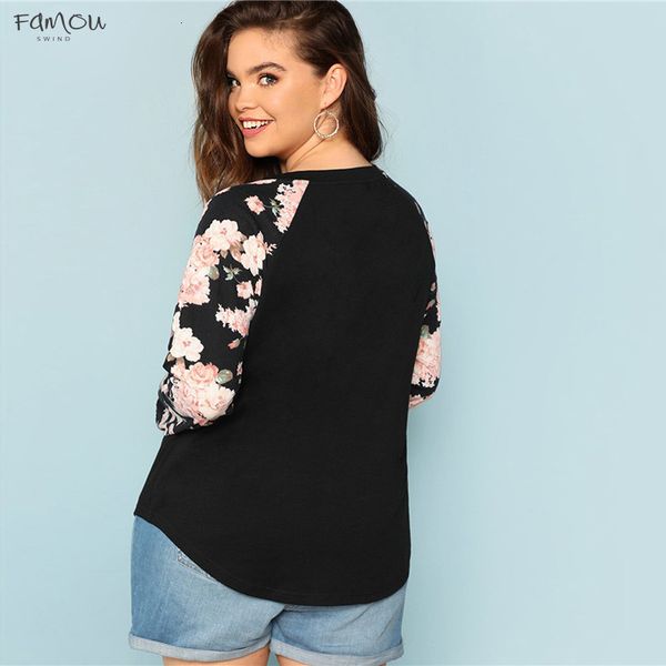 floral print raglan new sleeve casual plus size black womens floral tees autumn round neck long sleeve workwear t shirt, White
floral print raglan new sleeve casual plus size black womens floral tees autumn round neck long sleeve workwear t shirt, White