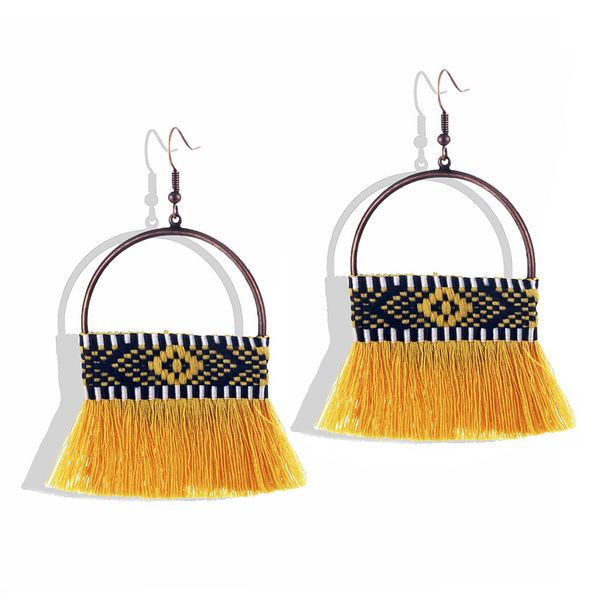 famshin bohemian big round hoop earrings for women hand embroidery tassel earring drop ethnic jewelry female bijoux gifts new, Golden;silver
famshin bohemian big round hoop earrings for women hand embroidery tassel earring drop ethnic jewelry female bijoux gifts new, Golden;silver