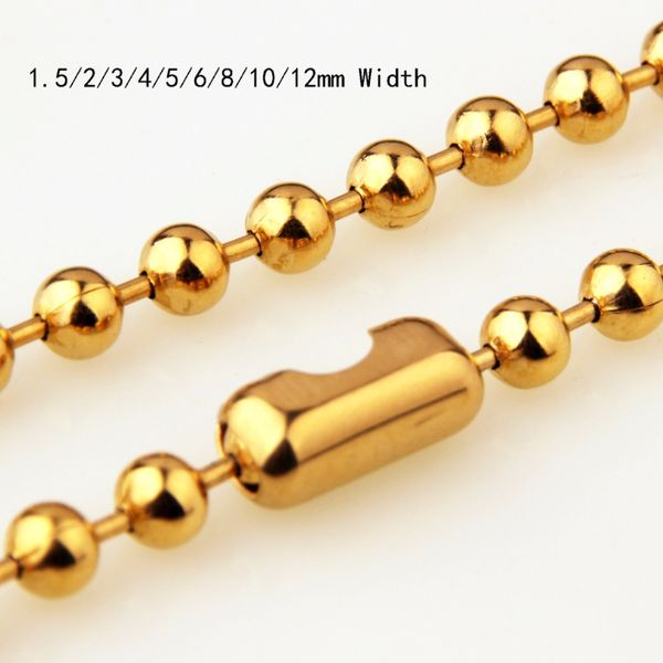 wholesale custom gold color stainless steel necklace for men/women jewelry fashion long beads ball chain necklace, Silver
wholesale custom gold color stainless steel necklace for men/women jewelry fashion long beads ball chain necklace, Silver