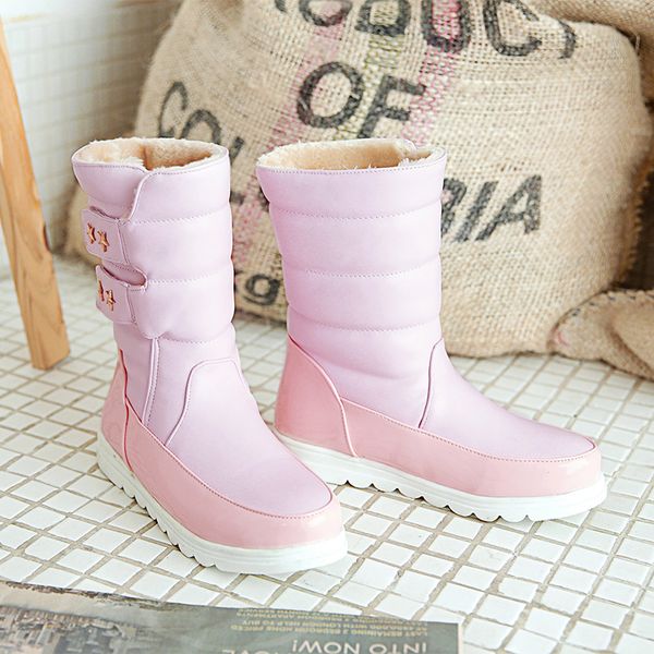 european casual style winter warm mid calf boots fashion metal hook platform increasing medium heels women's shoes snow boots, Black
european casual style winter warm mid calf boots fashion metal hook platform increasing medium heels women's shoes snow boots, Black