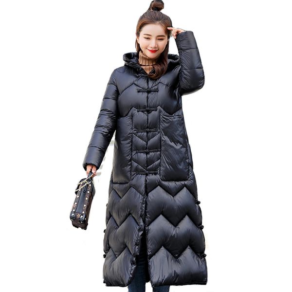 2019 new chinese style winter women jacket stand collar warm thicken female coat x-long parka womens outwear high quality, Black
2019 new chinese style winter women jacket stand collar warm thicken female coat x-long parka womens outwear high quality, Black