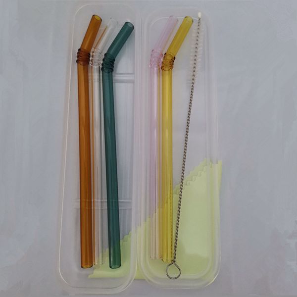 glass drinking straw reusable 5pcs/set colorled glass straw tea milk juice straw with bag box bent curved glass straws set
glass drinking straw reusable 5pcs/set colorled glass straw tea milk juice straw with bag box bent curved glass straws set
