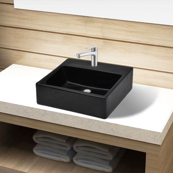 ceramic bathroom sink basin with faucet hole black square bathroom storage organization
ceramic bathroom sink basin with faucet hole black square bathroom storage organization