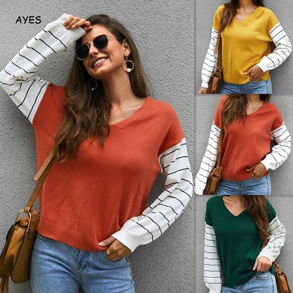 striped sweater 2019 autumn winter sweater pullover patchwork v neck knitted women loose streetwear knitwear jumper pull femme, White;black
striped sweater 2019 autumn winter sweater pullover patchwork v neck knitted women loose streetwear knitwear jumper pull femme, White;black