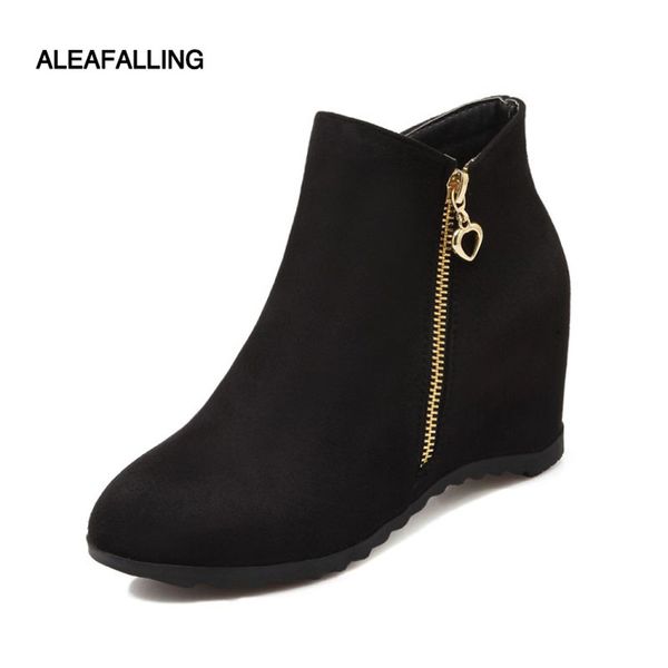 aleafalling classical mature boots ankle increasing high women flock boots women zip round shoes girl plus size wbt40, Black
aleafalling classical mature boots ankle increasing high women flock boots women zip round shoes girl plus size wbt40, Black