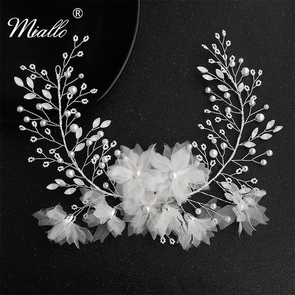 miallo crystal gauze handmade wedding hair vine bridal hair jewelry accessories flowers headpieces for women, Golden;white
miallo crystal gauze handmade wedding hair vine bridal hair jewelry accessories flowers headpieces for women, Golden;white