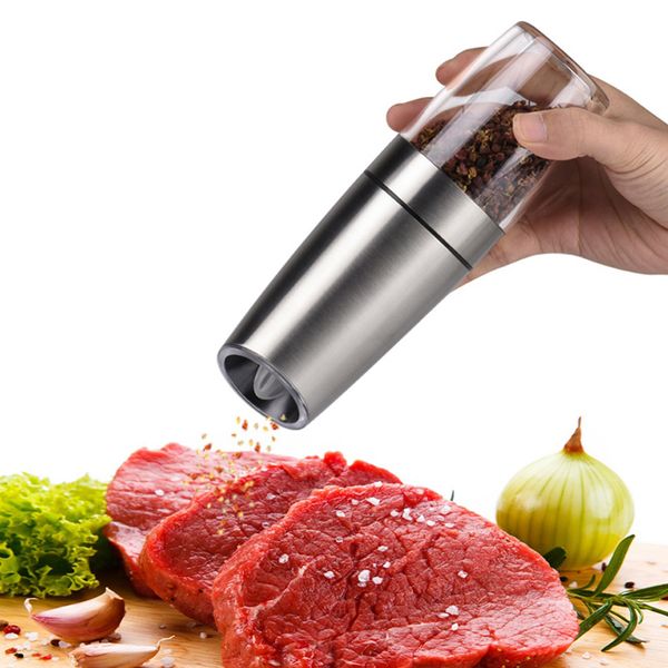 portable automatic electric gravity pepper grinder blue led light salt mill muller kitchen seasoning grinding tool
portable automatic electric gravity pepper grinder blue led light salt mill muller kitchen seasoning grinding tool