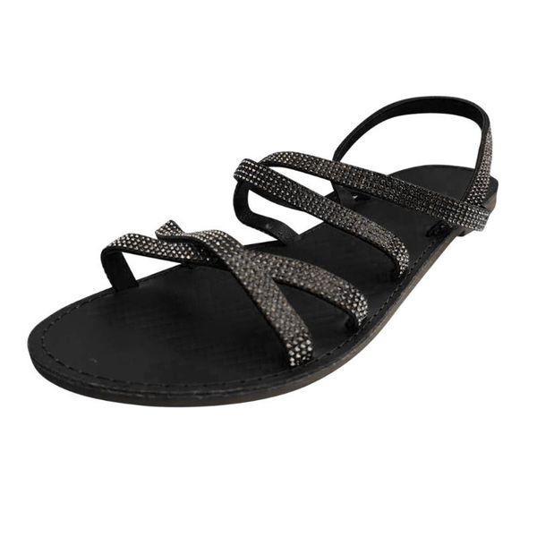summer women sandals plus size shoes flip-flops flat with strappy open toe beach shoe rhinestone female sandals #5.19, Black
summer women sandals plus size shoes flip-flops flat with strappy open toe beach shoe rhinestone female sandals #5.19, Black