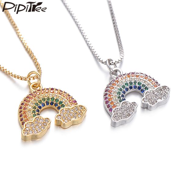 pipitree lovely clouds rainbow necklaces pendants copper cubic zirconia chain neckalce for women girls jewelry birthday gift, Silver
pipitree lovely clouds rainbow necklaces pendants copper cubic zirconia chain neckalce for women girls jewelry birthday gift, Silver